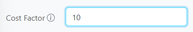 Cost factor configuration