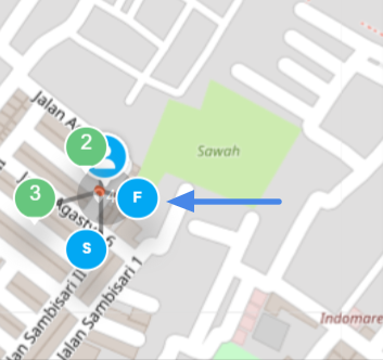 Finish icon on tracking map