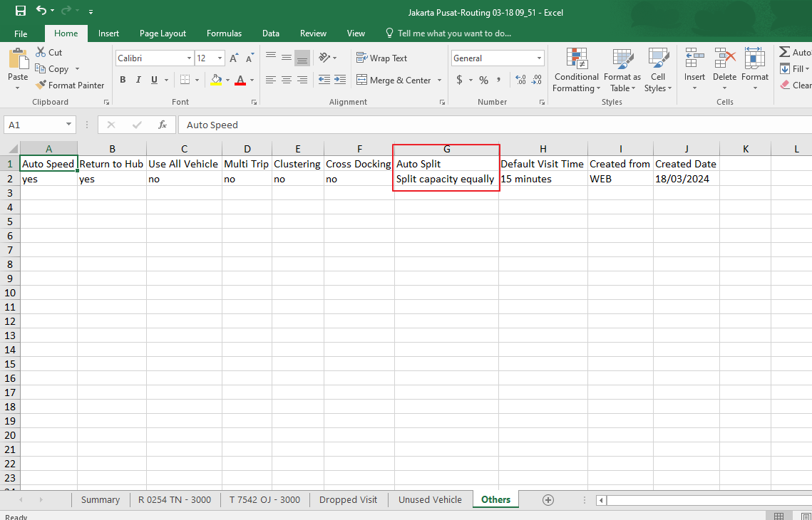 Export data with Auto Split info