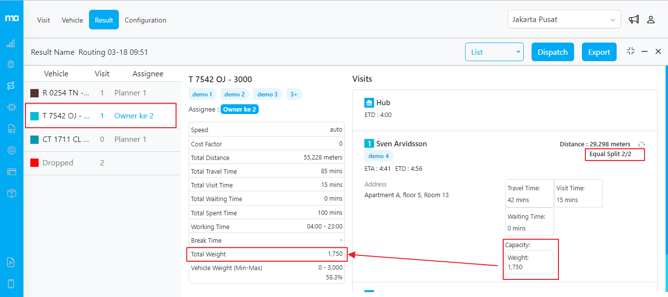 Second segment in vehicle 2