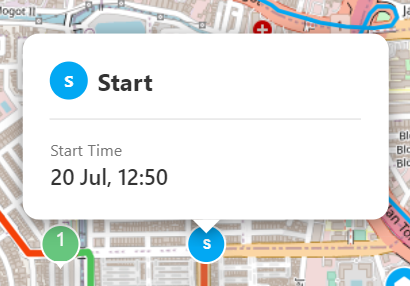 Start information card