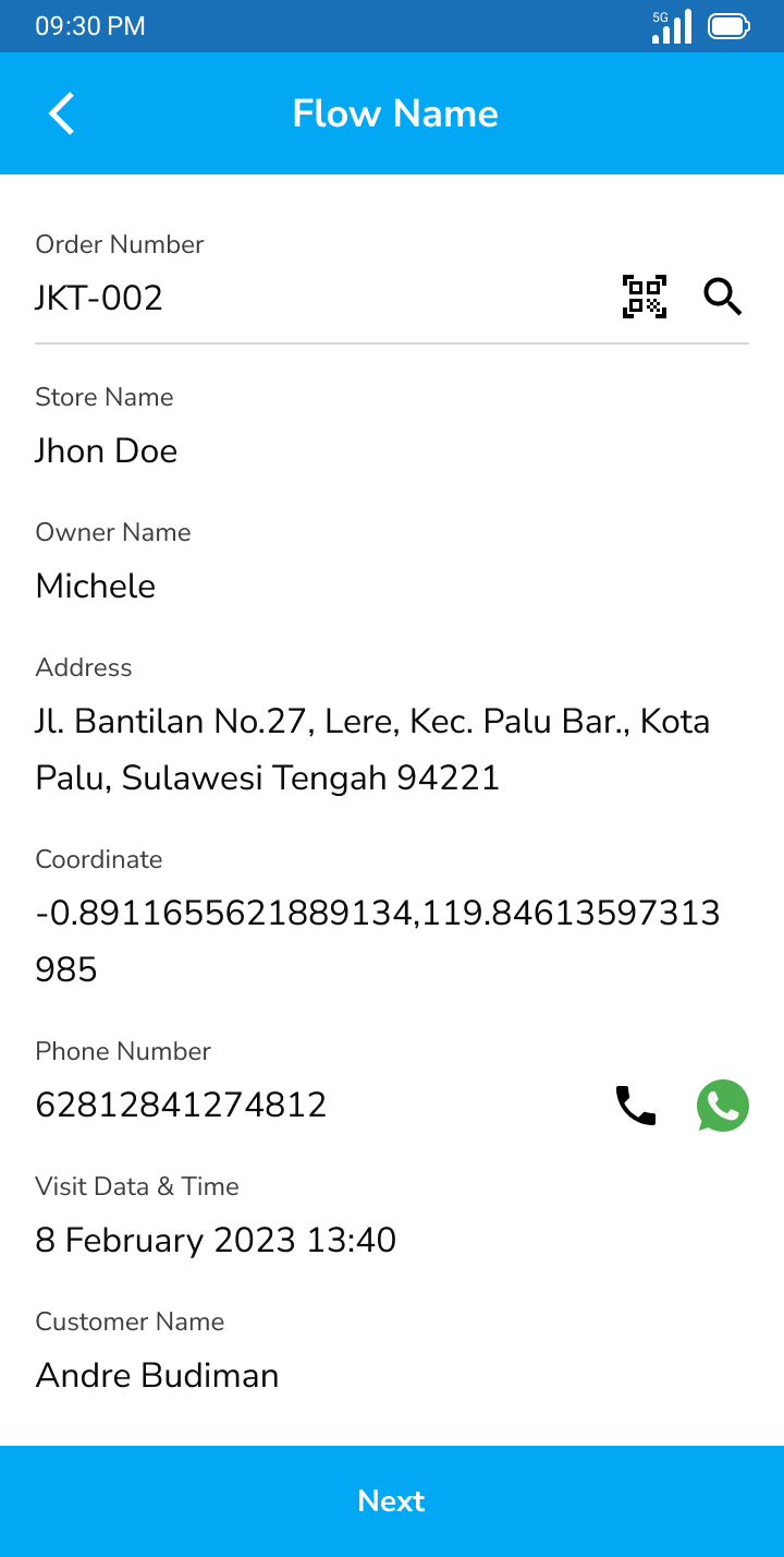 Mobile app autofilled task