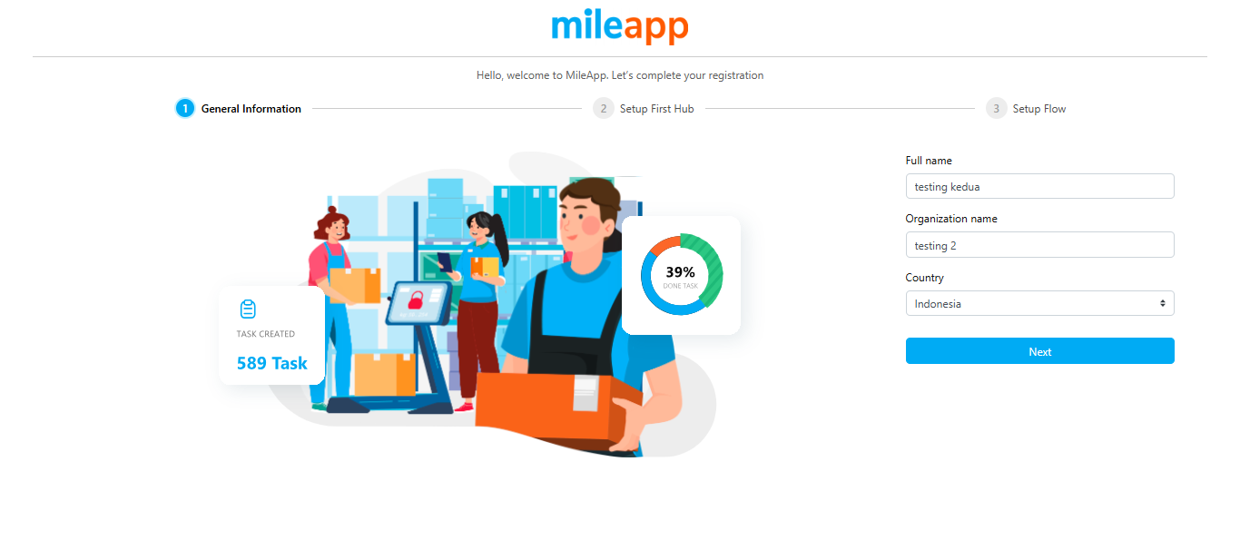 General information verification step