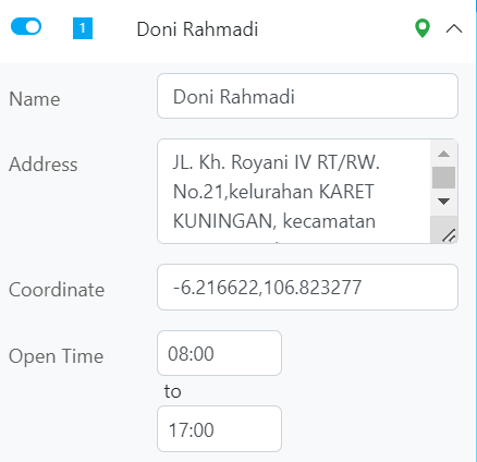 Time window configuration